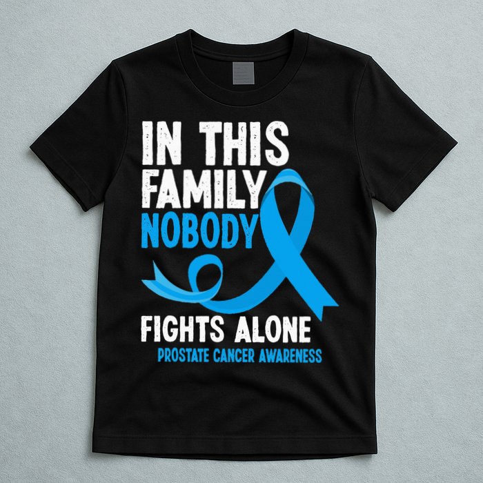 In This Family Nobody Fights Alone Prostate Cancer Awareness T-Shirt