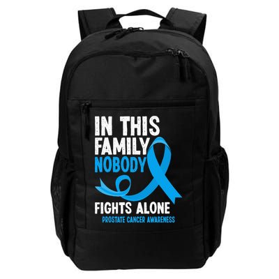 In This Family Nobody Fights Alone Prostate Cancer Awareness Backpack