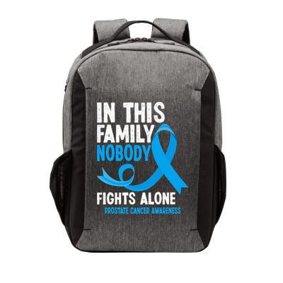 In This Family Nobody Fights Alone Prostate Cancer Awareness Vector Backpack