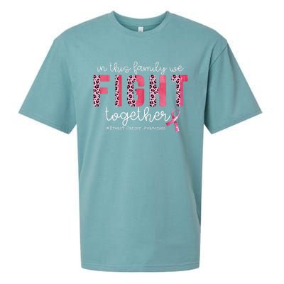 In This Family We Fight Together Breast Cancer Awareness Sueded Cloud Jersey T-Shirt