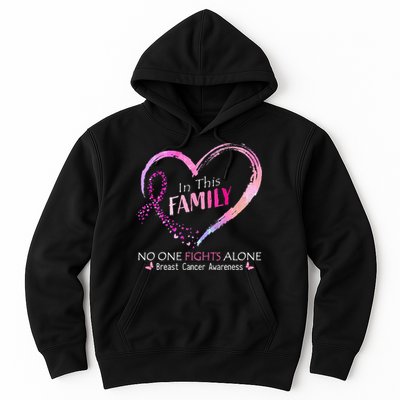 in this family no one fight alone breast cancer awareness Hoodie