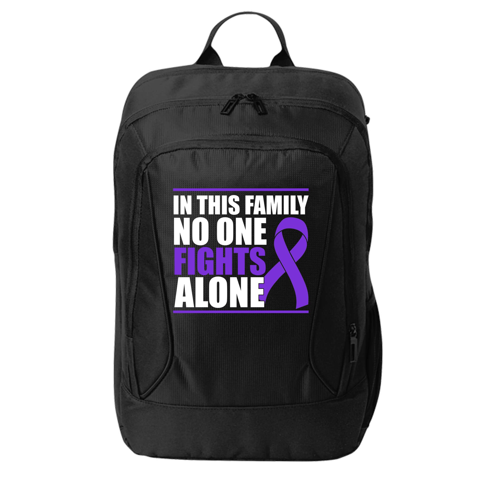 In This Family No One Fights Alone Pancreatic Cancer City Backpack