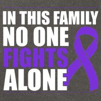In This Family No One Fights Alone Pancreatic Cancer Cotton Canvas Backpack