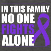 In This Family No One Fights Alone Pancreatic Cancer Vector Backpack