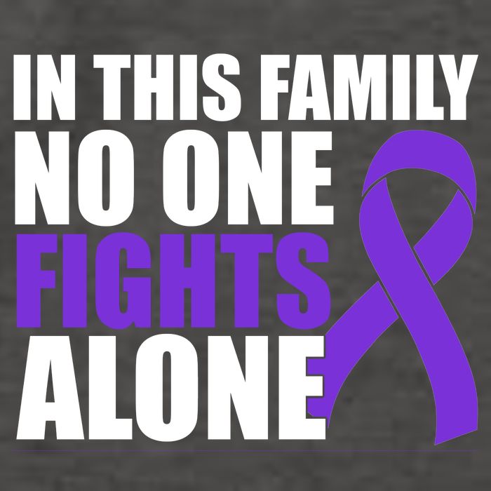 In This Family No One Fights Alone Pancreatic Cancer Vector Backpack