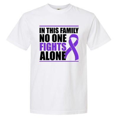 In This Family No One Fights Alone Pancreatic Cancer Garment-Dyed Heavyweight T-Shirt