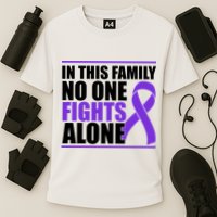 In This Family No One Fights Alone Pancreatic Cancer Cooling Performance Crew T-Shirt