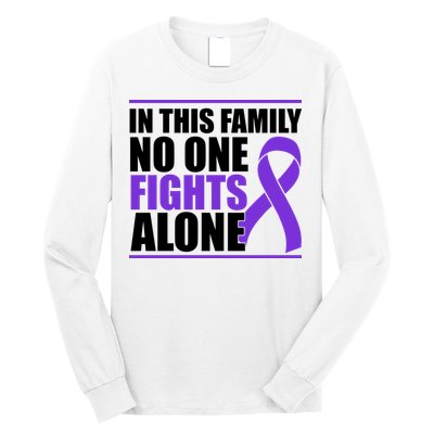 In This Family No One Fights Alone Pancreatic Cancer Long Sleeve Shirt