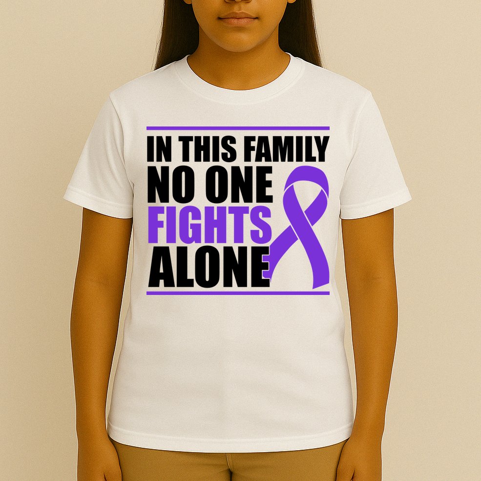 In This Family No One Fights Alone Pancreatic Cancer T-Shirt