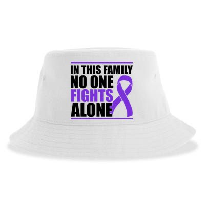 In This Family No One Fights Alone Pancreatic Cancer Sustainable Bucket Hat