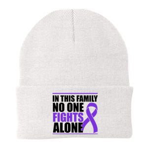 In This Family No One Fights Alone Pancreatic Cancer Knit Cap Winter Beanie