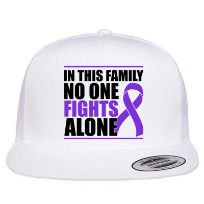 In This Family No One Fights Alone Pancreatic Cancer Flatbill Hat