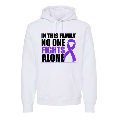 In This Family No One Fights Alone Pancreatic Cancer Premium Hoodie