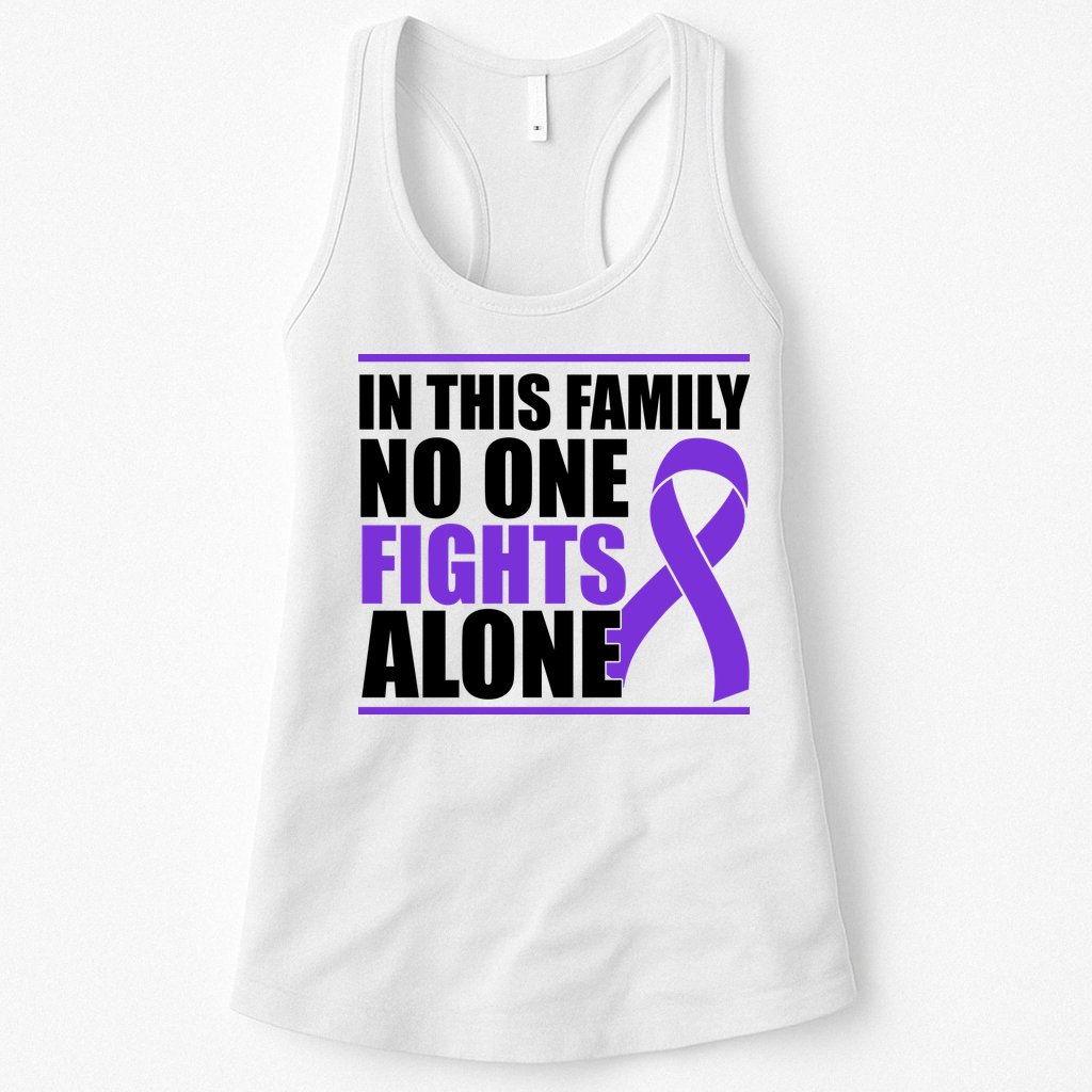 In This Family No One Fights Alone Pancreatic Cancer Womens Tank Top