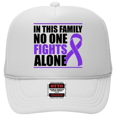 In This Family No One Fights Alone Pancreatic Cancer Trucker Hat