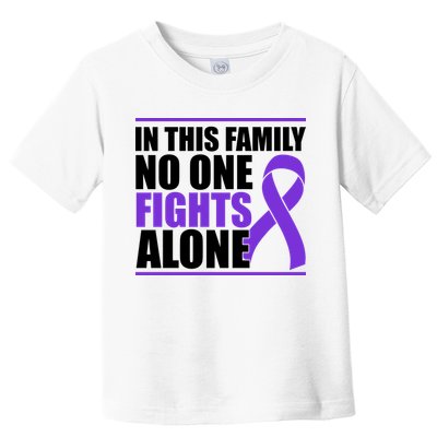 In This Family No One Fights Alone Pancreatic Cancer Toddler T-Shirt