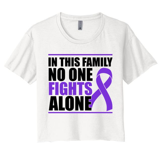 In This Family No One Fights Alone Pancreatic Cancer Crop Top