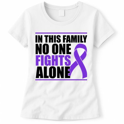 In This Family No One Fights Alone Pancreatic Cancer Womens T-Shirt
