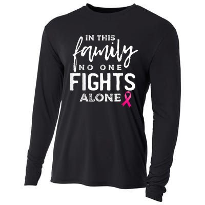 In this family no one fights alone breast cancer gift Cooling Performance Long Sleeve Crew