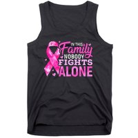 In This Family Nobody Fights Alone Breast Cancer Awareness Tank Top