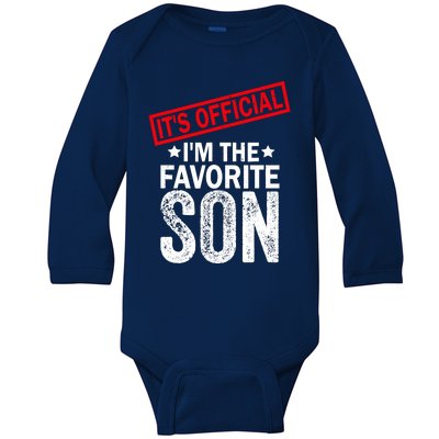 IM The Favorite Son Baby Long Sleeve Bodysuit