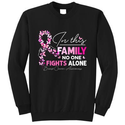 In This Family No One Fight Alone Breast Cancer Awareness Sweatshirt