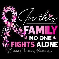 In This Family No One Fight Alone Breast Cancer Awareness Tall T-Shirt