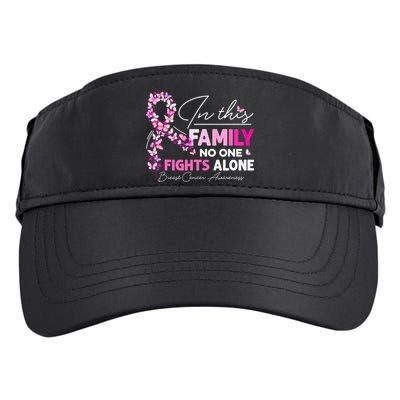 In This Family No One Fight Alone Breast Cancer Awareness Adult Drive Performance Visor