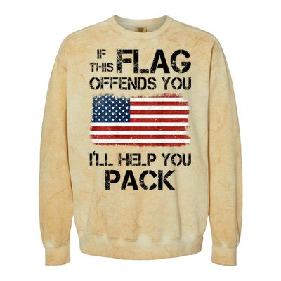 If This Flag Offends You ILl Help You Pack Colorblast Crewneck Sweatshirt