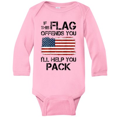 If This Flag Offends You ILl Help You Pack Baby Long Sleeve Bodysuit