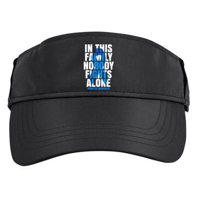 In This Family Nobody Fights Alone Diabetes Awareness Adult Drive Performance Visor
