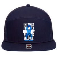 In This Family Nobody Fights Alone Diabetes Awareness 7 Panel Mesh Trucker Snapback Hat