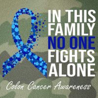 In This Family No One Fights Alone Colon Cancer Ribbon Legacy Tie Dye Trucker Hat