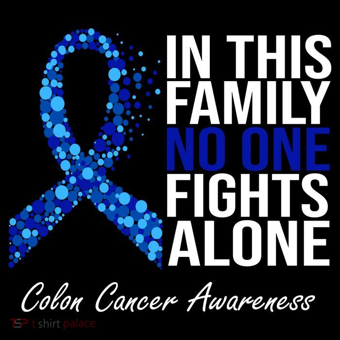 In This Family No One Fights Alone Colon Cancer Ribbon Tank Top