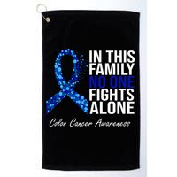 In This Family No One Fights Alone Colon Cancer Ribbon Golf Towel
