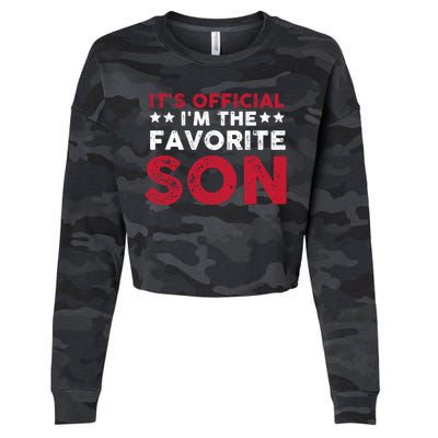 Im The Favorite Son Funny Saying Cropped Pullover Crew