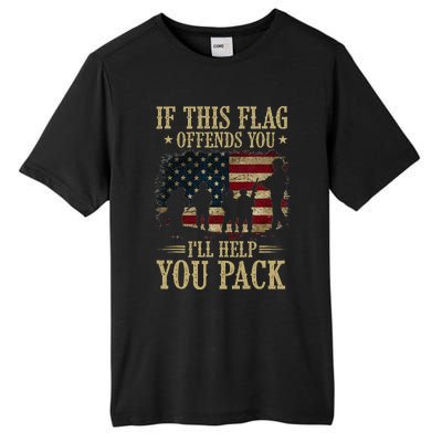 If This Flag Offends You Ill Help You Pack American Flag Tall Fusion ChromaSoft Performance T-Shirt