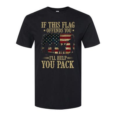 If This Flag Offends You Ill Help You Pack American Flag Softstyle CVC T-Shirt