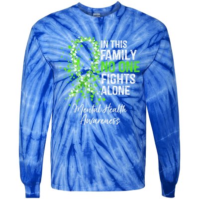 In This Family No One Fights Alone Tal Health Awareness Gift Tie-Dye Long Sleeve Shirt