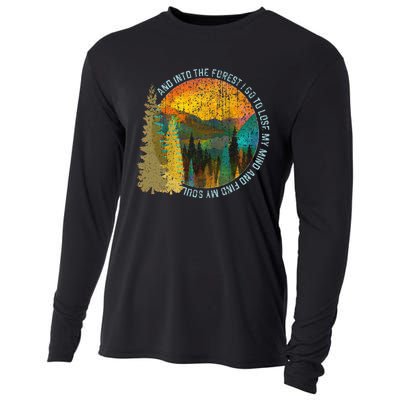 Into The Forest I Go Hiking Nature Lover Camping Gift Cooling Performance Long Sleeve Crew