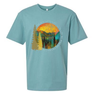 Into The Forest I Go Hiking Nature Lover Camping Gift Sueded Cloud Jersey T-Shirt