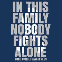 In This Family Nobody Fights Alone Lung Cancer Awareness Button