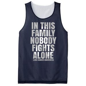 In This Family Nobody Fights Alone Lung Cancer Awareness Mesh Reversible Basketball Jersey Tank