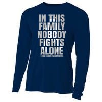 In This Family Nobody Fights Alone Lung Cancer Awareness Cooling Performance Long Sleeve Crew