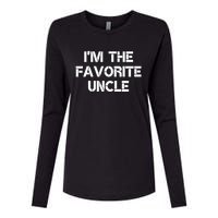 I'm The Favorite Uncle , Funny Family Niece Nephew Gift Womens Cotton Relaxed Long Sleeve T-Shirt