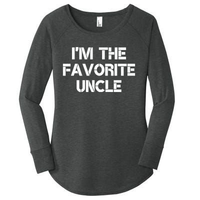 I'm The Favorite Uncle , Funny Family Niece Nephew Gift Women's Perfect Tri Tunic Long Sleeve Shirt