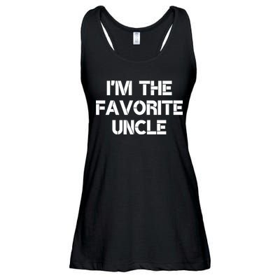 I'm The Favorite Uncle , Funny Family Niece Nephew Gift Ladies Essential Flowy Tank