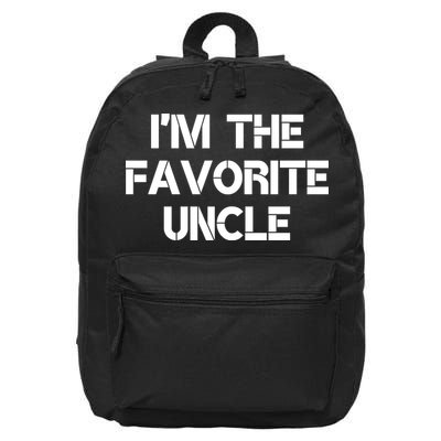 I'm The Favorite Uncle , Funny Family Niece Nephew Gift 16 in Basic Backpack