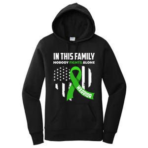 In This Family Nobody Fights Alone Brain Injury Warrior Women's Pullover Hoodie