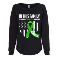 In This Family Nobody Fights Alone Brain Injury Warrior Womens California Wash Sweatshirt